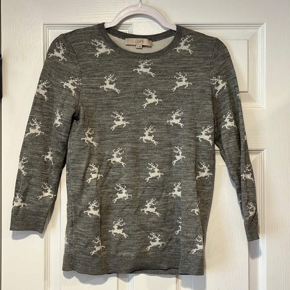 Loft reindeer sweater